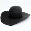 Western Hat * | Discount Rodeo King 7X Black Pen Crown Western Felt Hat