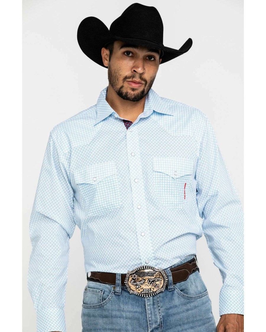 Western Shirt * | Outlet Resistol Men'S Valparaiso Geo Print Long Sleeve Western Shirt