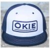 Caps * | Clearance Okie Men'S White & Navy Willie Dean Flat Mesh-Back Ball Cap