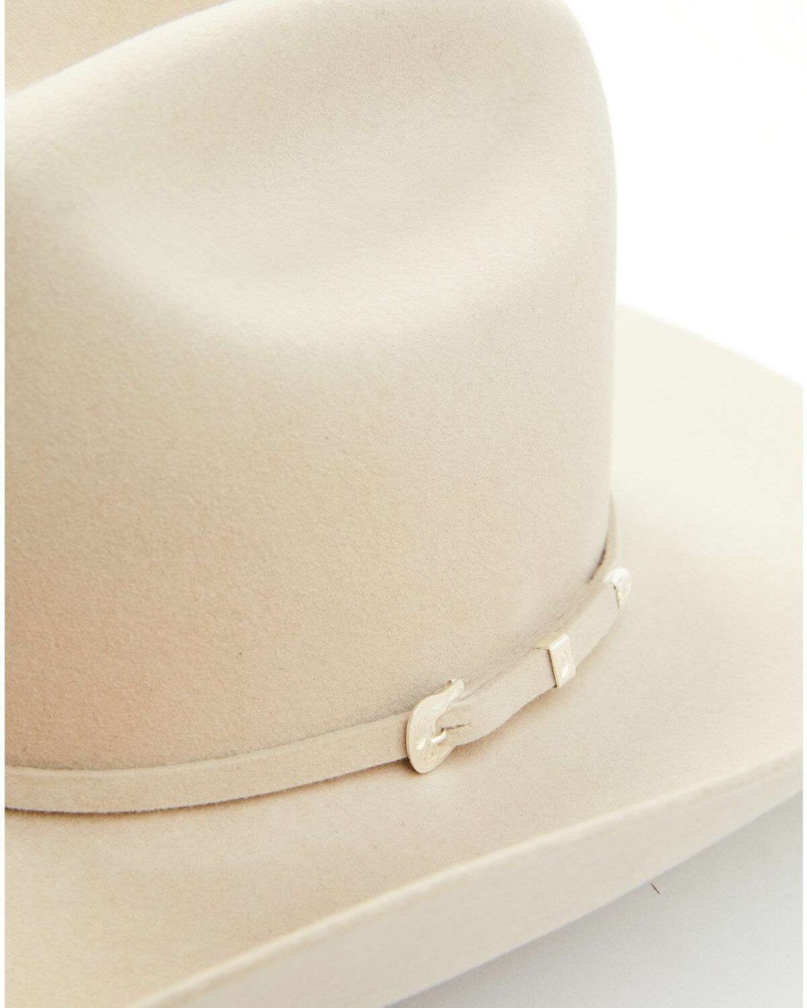 Western Hat * | Sale Serratelli 6X Beaumont Silver Belly Self Buckle Band Fur-Felt Western Hat