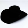 Western Hat * | Outlet Rodeo King 7X Black Open Crown Match Band Western Felt Hat