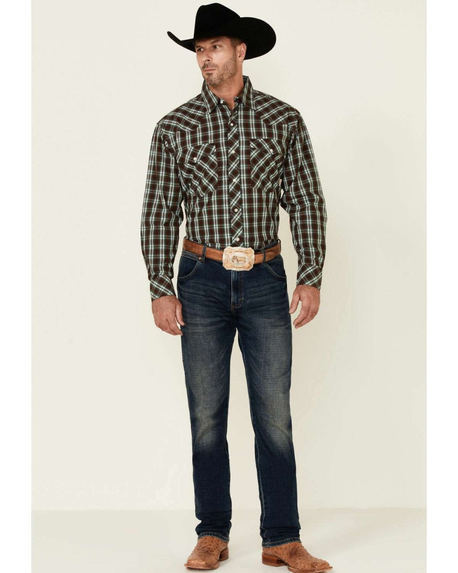 Western Shirt * | Discount Double R By Resistol Men'S Forest Hill Plaid Long Sleeve Snap Western Shirt