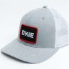 Caps * | Outlet Okie Men'S Meeker Recreation Logo Patch Mesh-Back Ball Cap Grey & White