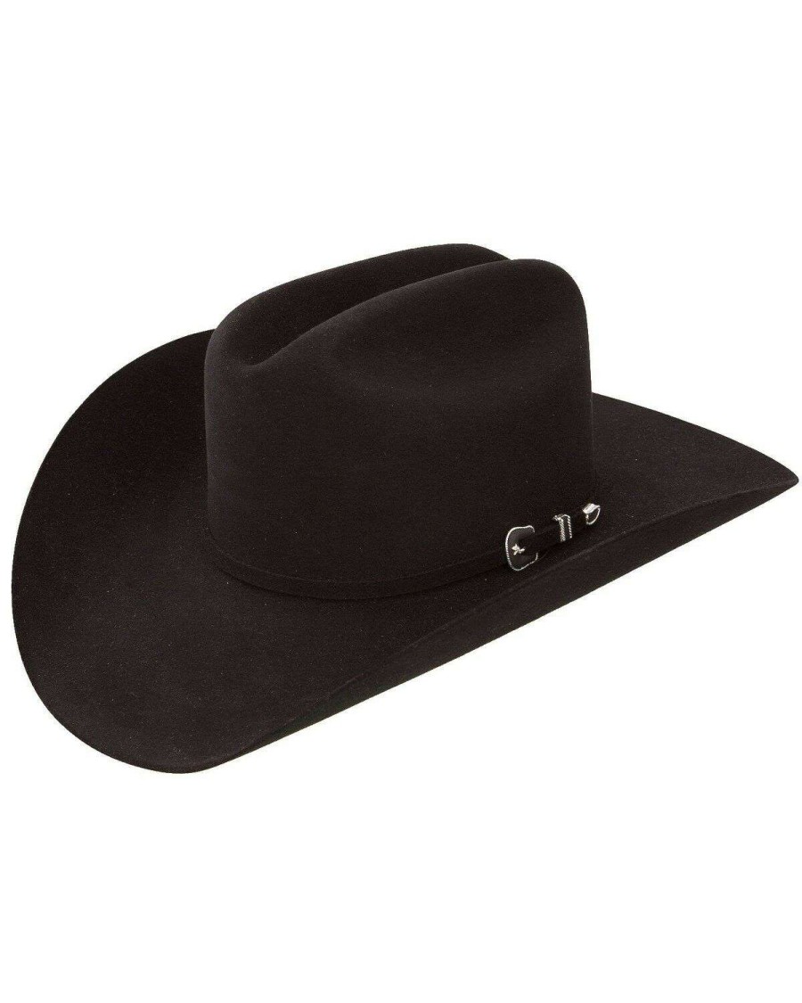 Cowboy Hats * | Discount Resistol Men'S 6X City Limits George Strait Black Fur Felt Cowboy Hat