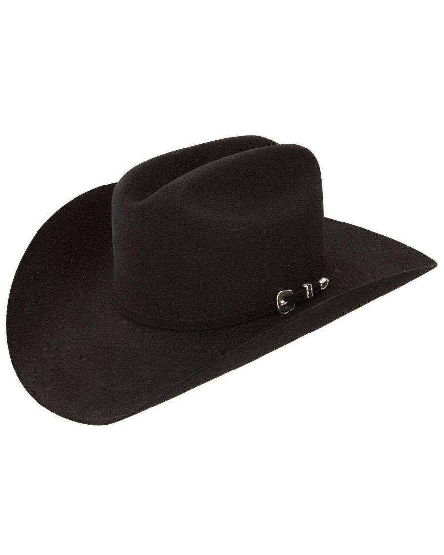 Cowboy Hats * | Discount Resistol Men'S 6X City Limits George Strait Black Fur Felt Cowboy Hat