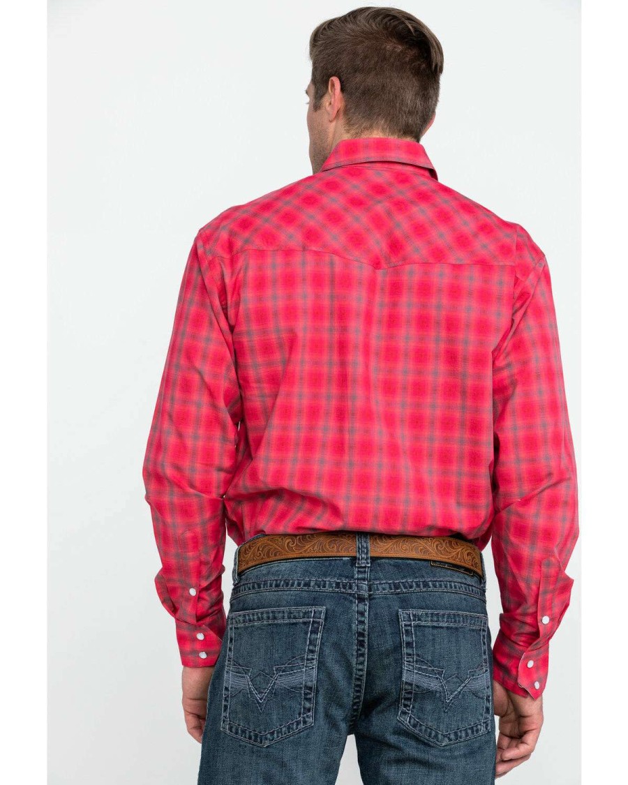 Western Shirt * | Clearance Resistol Men'S Connemara Med Plaid Long Sleeve Western Shirt