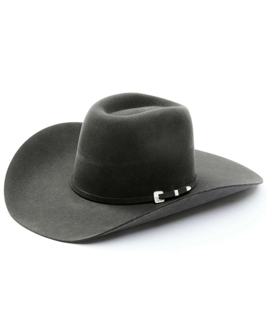 Western Hat * | Discount Serratelli Charcoal 6X Dallas Beaver Fur Felt Western Hat