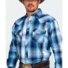 Western Shirt * | Outlet Resistol Men'S Everglades Large Plaid Long Sleeve Western Shirt