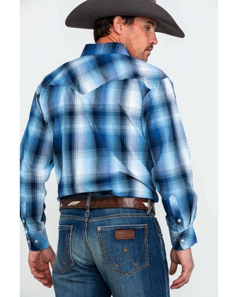 Western Shirt * | Outlet Resistol Men'S Everglades Large Plaid Long Sleeve Western Shirt