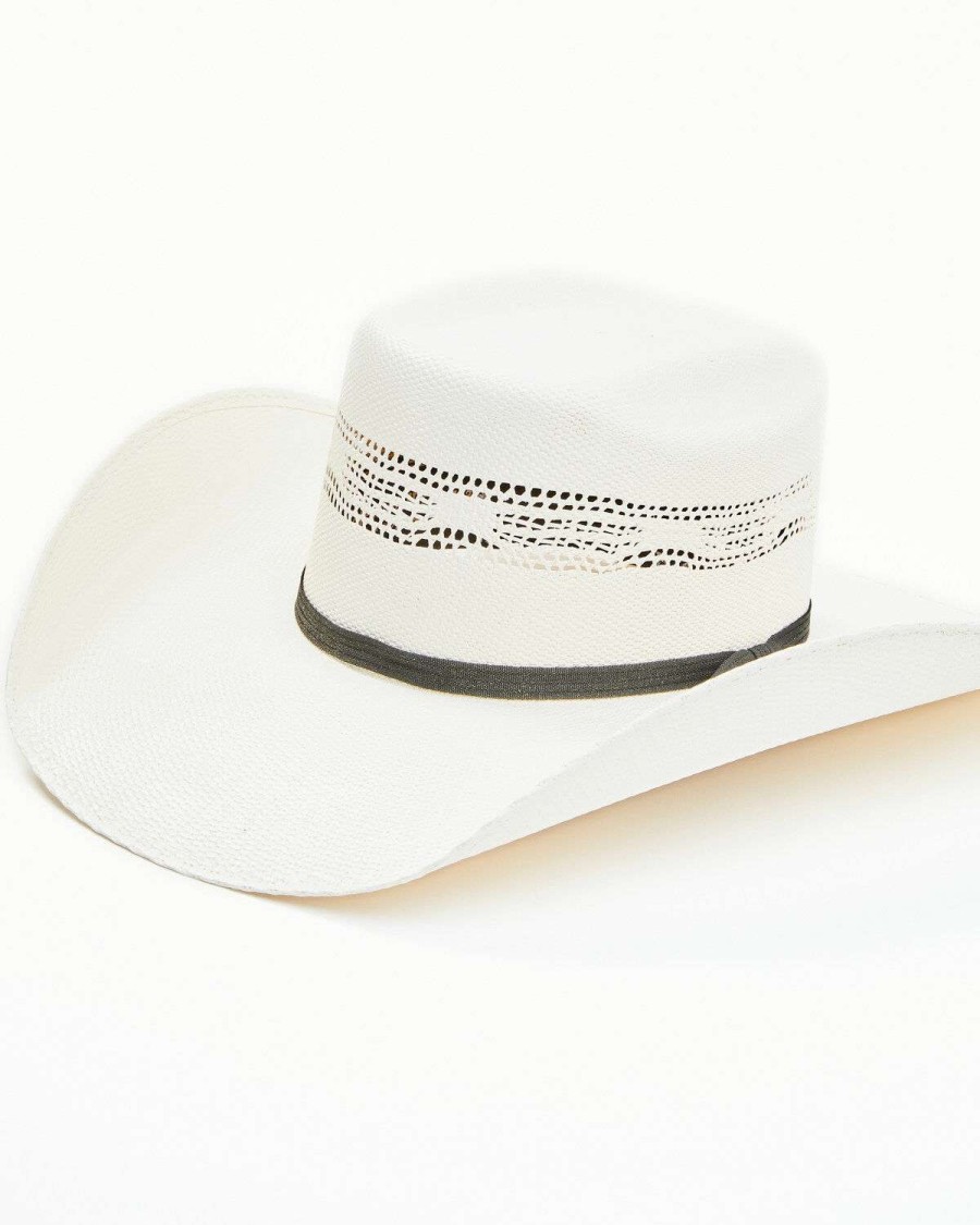 Western Hat * | Discount Serratelli Natural Team Roper Tall Brick Bangora Straw Western Hat