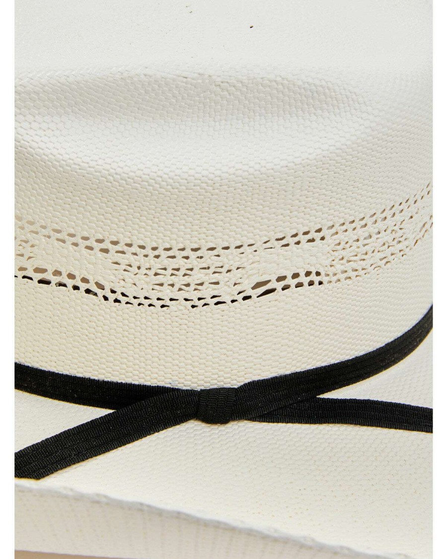 Western Hat * | Discount Serratelli Natural Team Roper Tall Brick Bangora Straw Western Hat