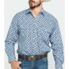 Western Shirt * | Online Resistol Men'S Highland Geo Print Long Sleeve Western Shirt