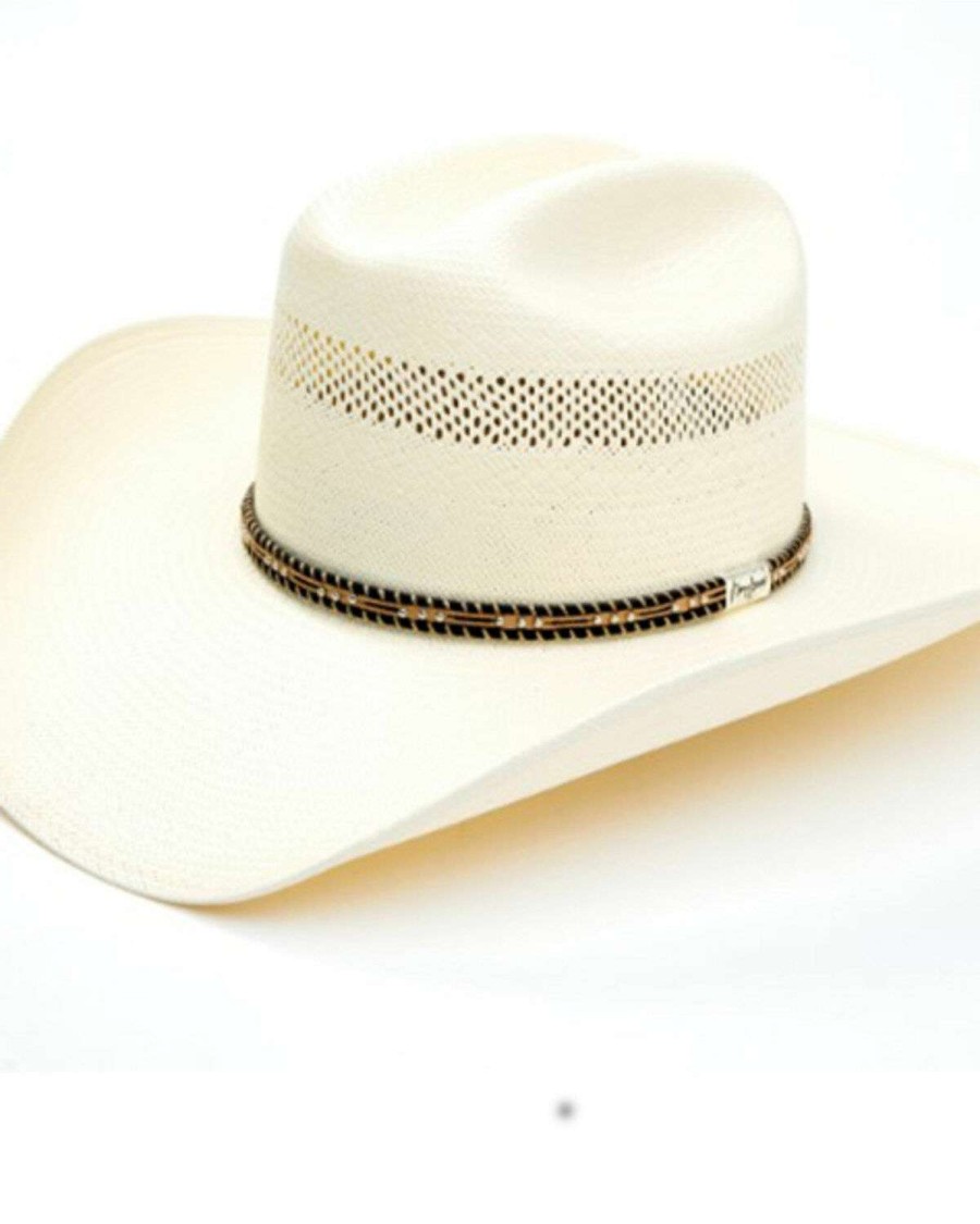 Western Hat * | Outlet Resistol Natural Saddlebrook Shantung Straw Western Hat