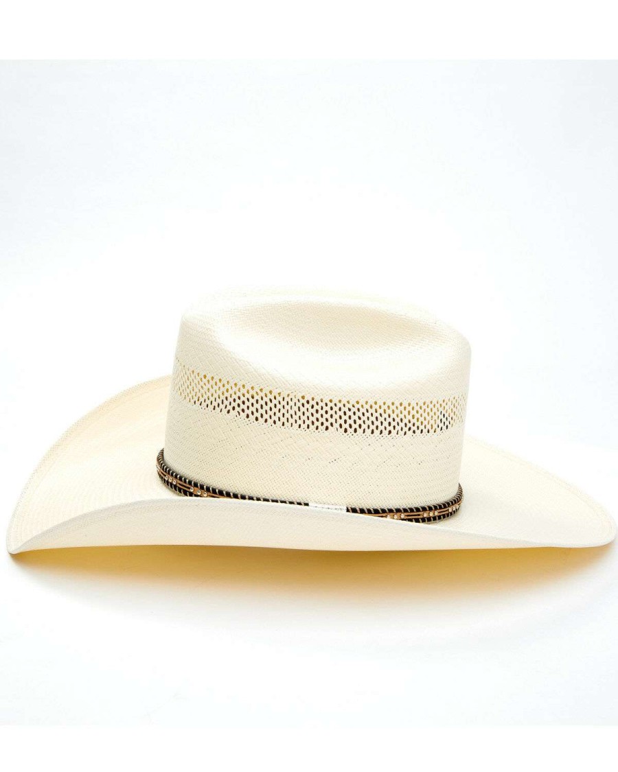 Western Hat * | Outlet Resistol Natural Saddlebrook Shantung Straw Western Hat