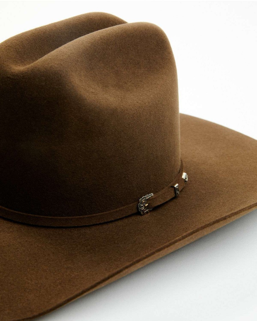 Western Hat * | Clearance Serratelli Dark Brown 6X Peco Fur Felt Western Hat