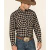 Western Shirt * | Clearance Resistol Men'S Multi Bienville Check Plaid Long Sleeve Western Shirt