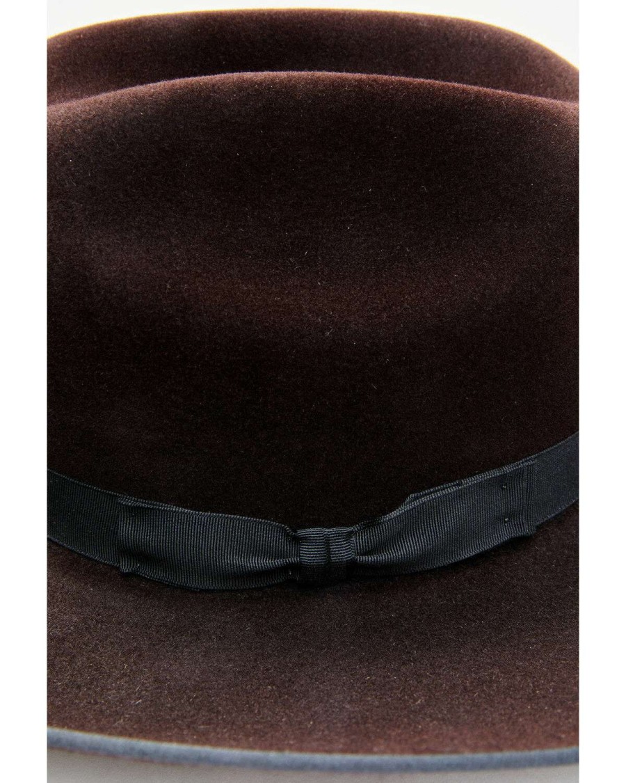 Western Hat * | Online Serratelli Black Cherry Suede 8X Fur Felt Western Hat