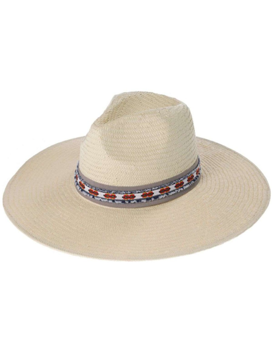 Western Hat * | Peter Grimm Ltd Sale Peter Grimm Women'S Natural Wailea Fiber Straw Western Resort Hat